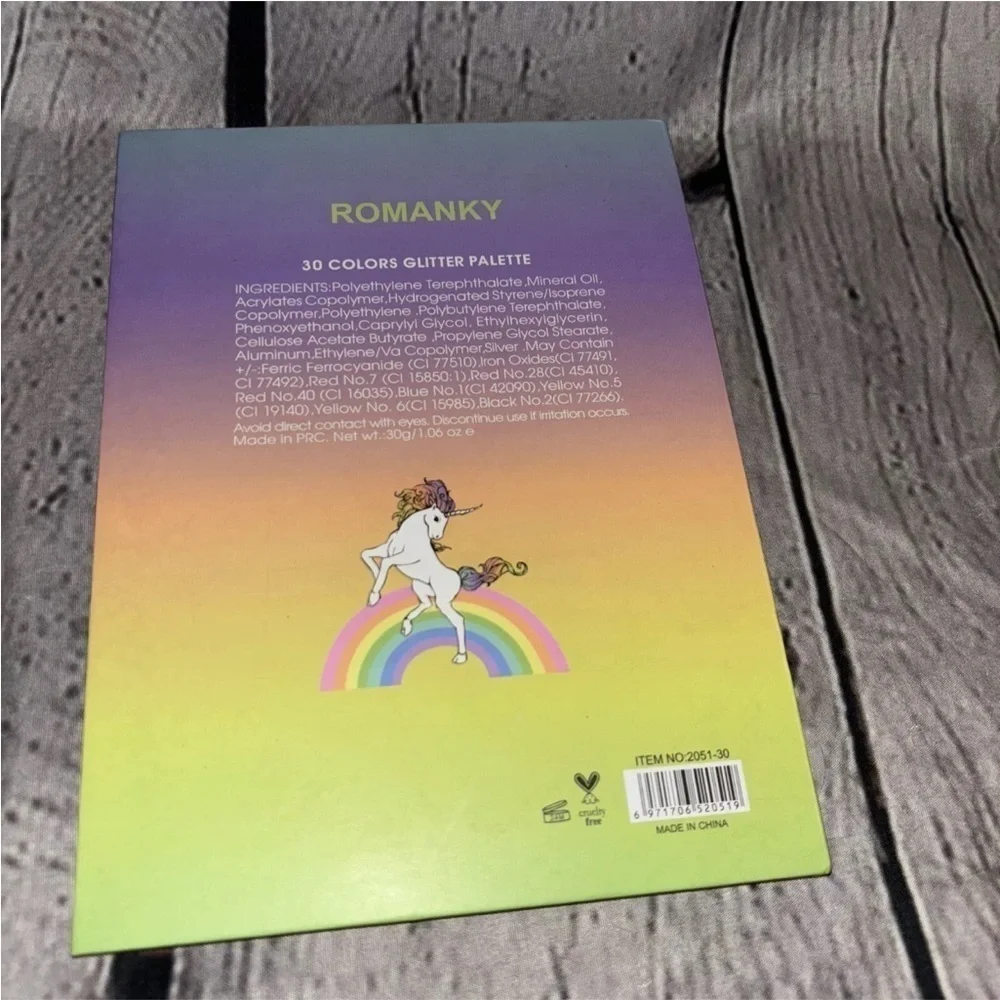 Happy Unicorn Glitter Party Romanky Eyeshadow Pallet 30 Different Colors - Picture 2 of 5